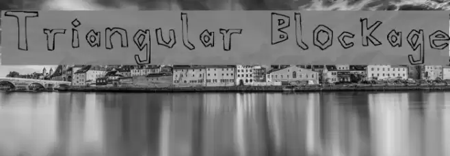 Triangular Blockage Font examples