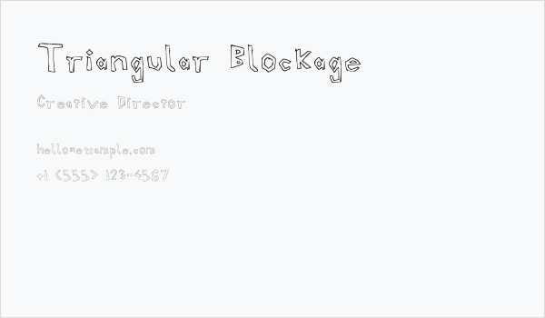 Triangular Blockage Business Card