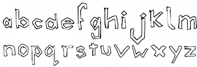 Triangular Blockage Шрифта строчной