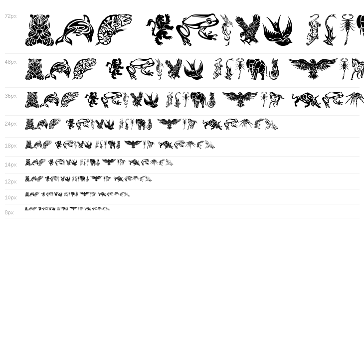 Tribal Animals Tattoo Designs Waterfall