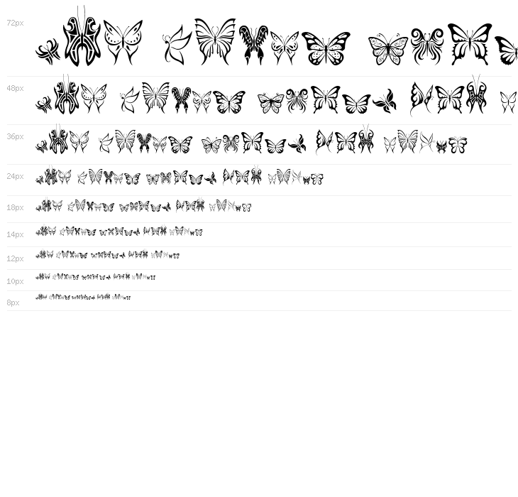 Tribal Butterflies Waterfall