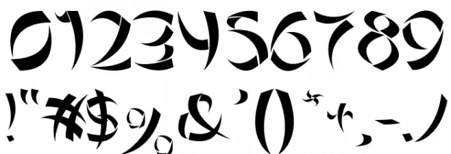 Tribal Chinese Version Font OTHER CHARS