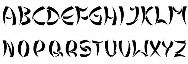 Tribal Chinese Version Шрифта ВЕРХНИЙ