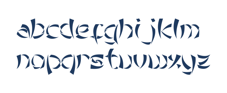 Tribal Chinese Version Lowercase