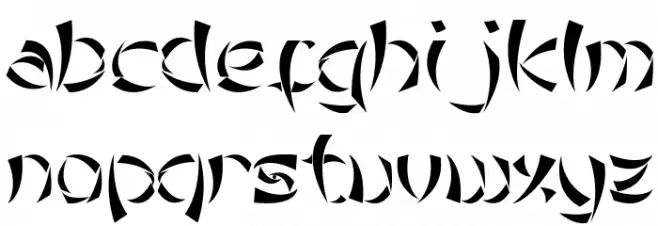 Tribal Chinese Version Font LOWERCASE