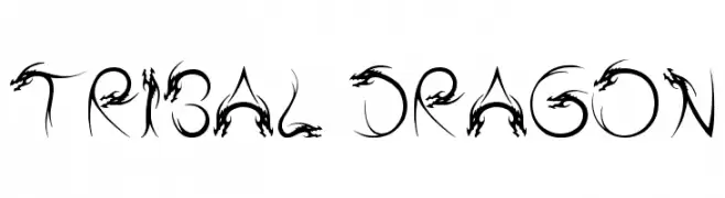 Tribal Dragon  フリーフォントのダウンロード