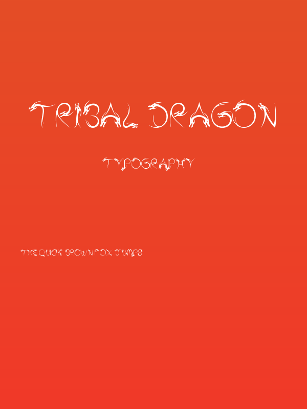 Tribal Dragon Poster