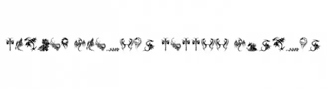Tribal Dragons Tattoo Designs  Descarca Fonturi Gratis