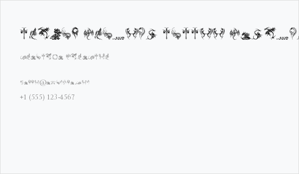 Tribal Dragons Tattoo Designs Business Card