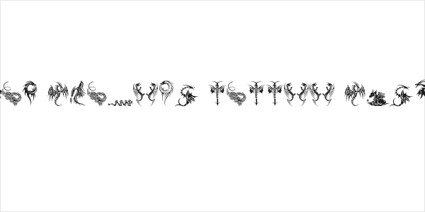 Tribal Dragons Tattoo Designs Logo
