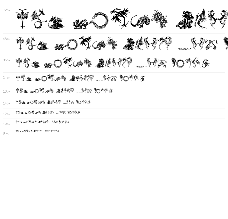 Tribal Dragons Tattoo Designs Waterfall