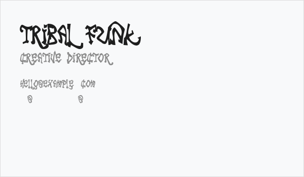 Tribal Funk Business Card