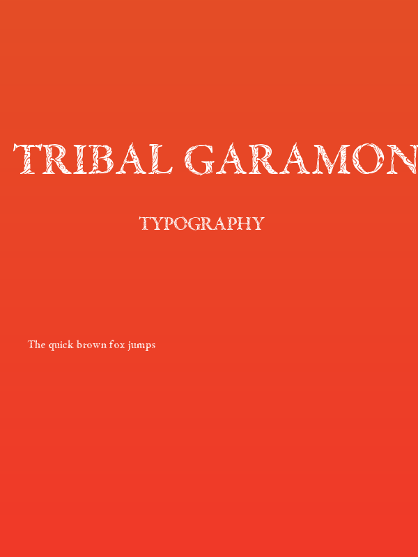 Tribal Garamond Poster