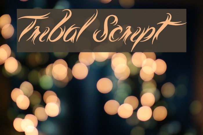 Tribal Script Font examples