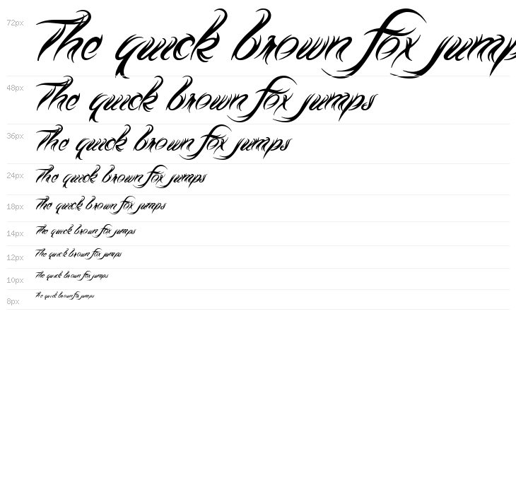 Tribal Script Waterfall