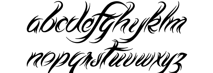 Tribal Script Font LOWERCASE