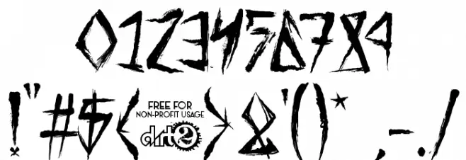 Tribal Threat Font OTHER CHARS