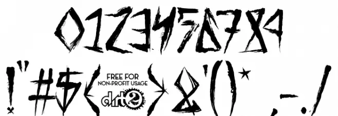 Tribal Threat Font OTHER CHARS