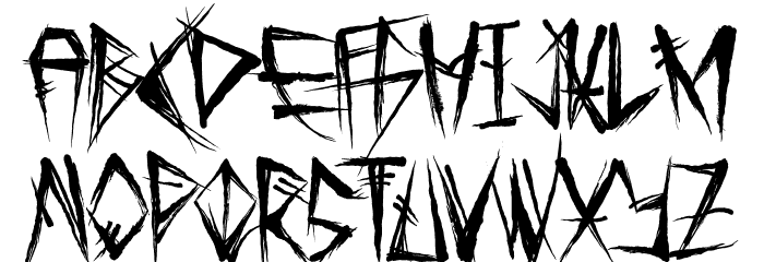 Tribal Threat Font LOWERCASE