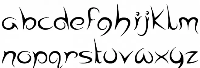 Tribal Times Schriftart Kleinbuchstaben