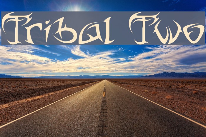 Tribal Two Font examples