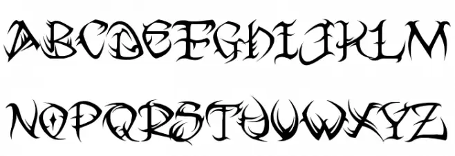 Tribal Two Шрифта ВЕРХНИЙ
