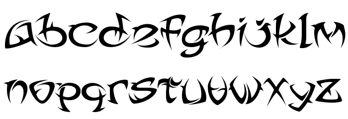 Tribal Two Font LOWERCASE