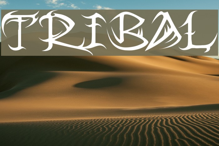 Tribal Font examples