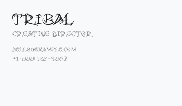 Tribal Business Card
