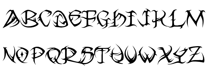 Tribal Font LOWERCASE