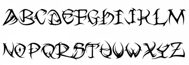 Tribal फ़ॉन्ट लोअरकेस