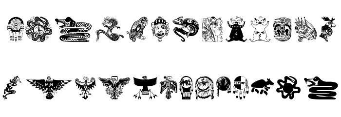 TribalBats Font LOWERCASE