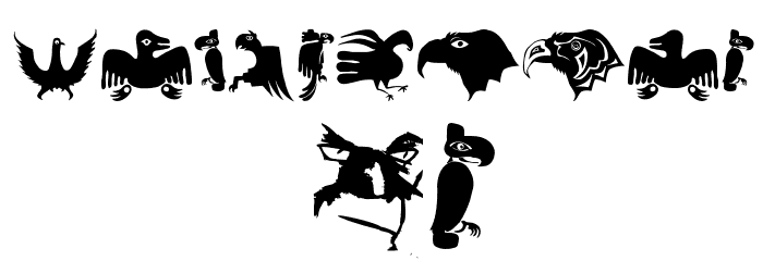 TribalBirdsTheMissingGap Font OTHER CHARS