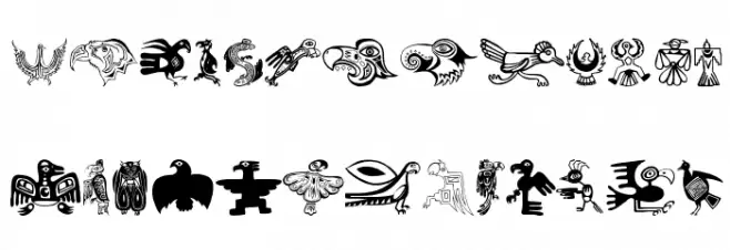TribalBirdsTheMissingGap Polices MAJUSCULES