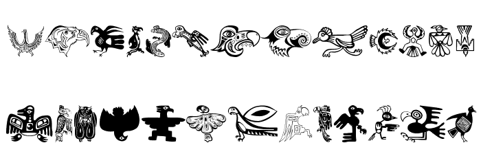 TribalBirdsTheMissingGap Font LOWERCASE