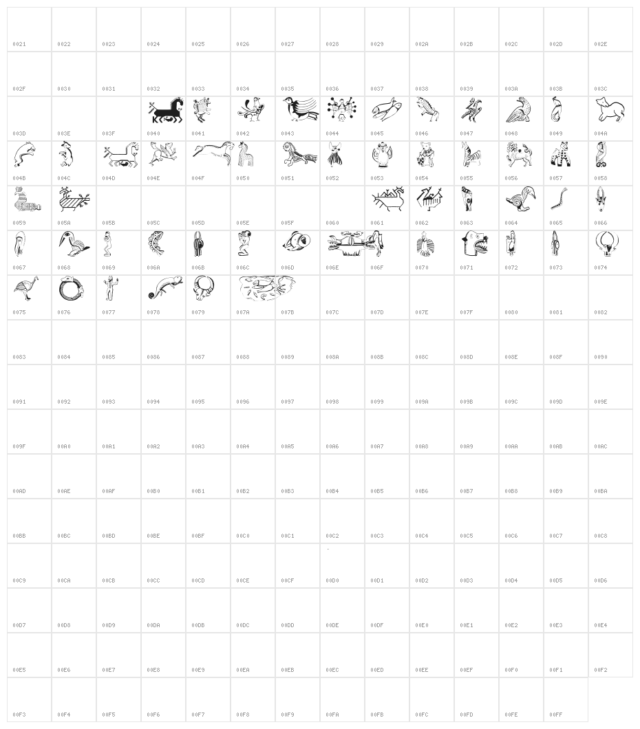 TribalDesignsSei Character Map