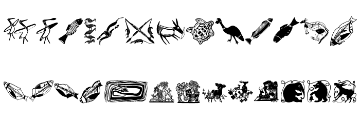 TribalDesignsUno Font LOWERCASE