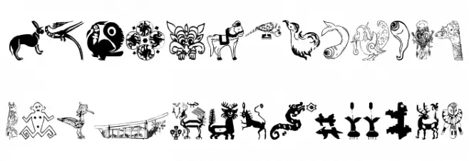 TribalDesigns_Tre फ़ॉन्ट अपरकेस