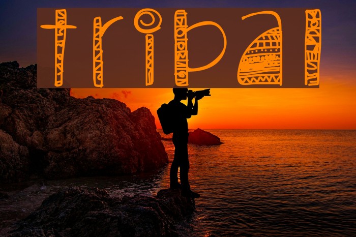 Tribal Font examples