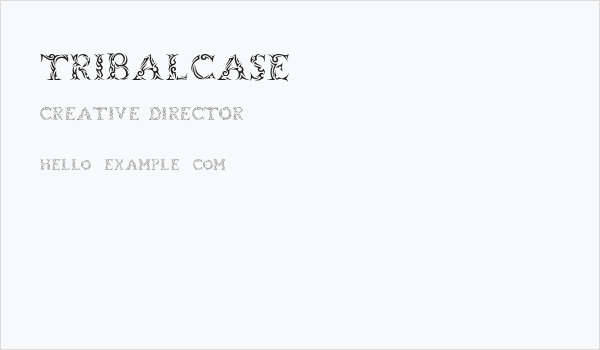 Tribalcase Business Card