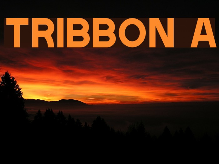 Tribbon A Font examples
