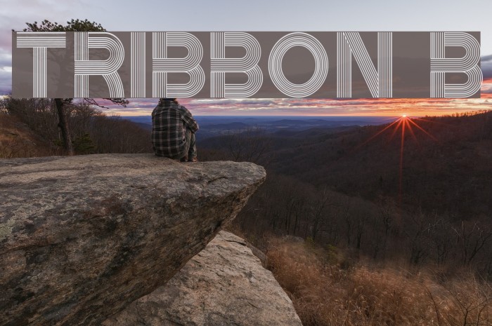 Tribbon B Font examples