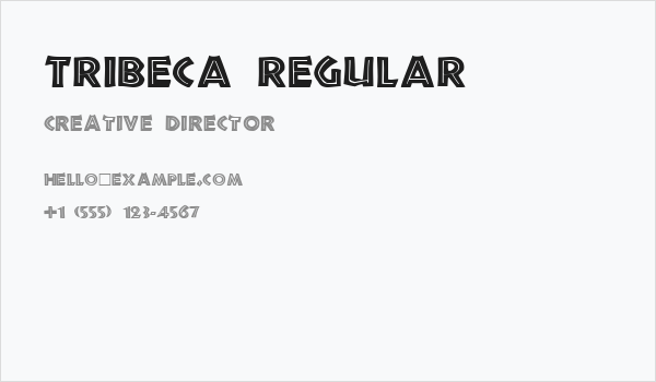 Tribeca Regular Business Card