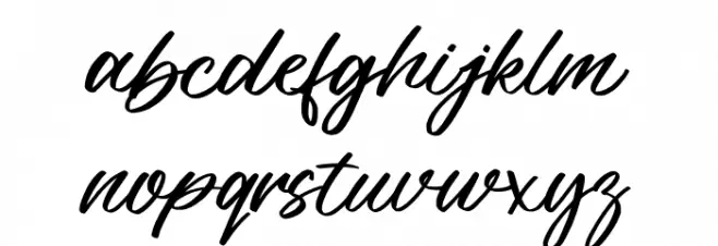 Tribista Schriftart Kleinbuchstaben