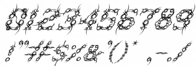 Tribou-Italic Font OTHER CHARS