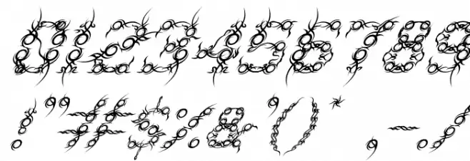 Tribou Italic Font OTHER CHARS