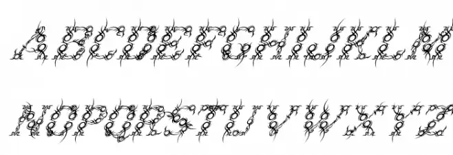 Tribou Italic फ़ॉन्ट अपरकेस