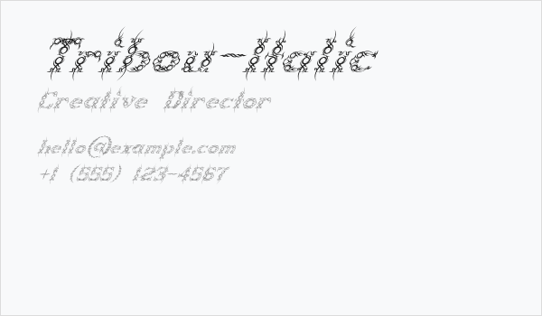 Tribou-Italic Business Card