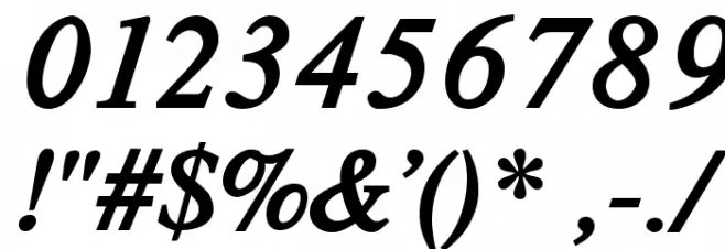 TribunADFStd-BoldCondItalic Font OTHER CHARS