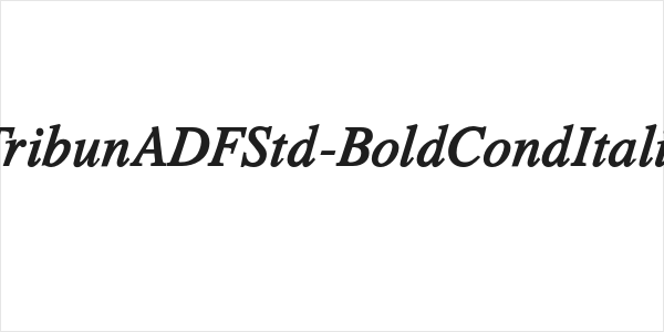 TribunADFStd-BoldCondItalic Logo